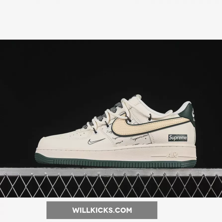 AIR FORCE 1 07 LOW SUPREME BEIGE/GREEN/WHITE