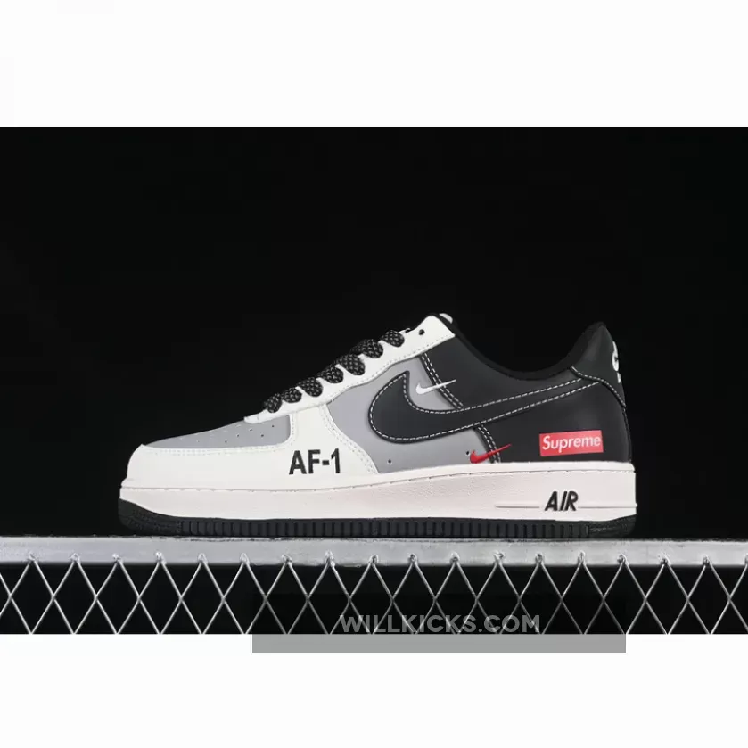 AIR FORCE 1 07 LOW SUPREME WHITE/GREY/BLACK