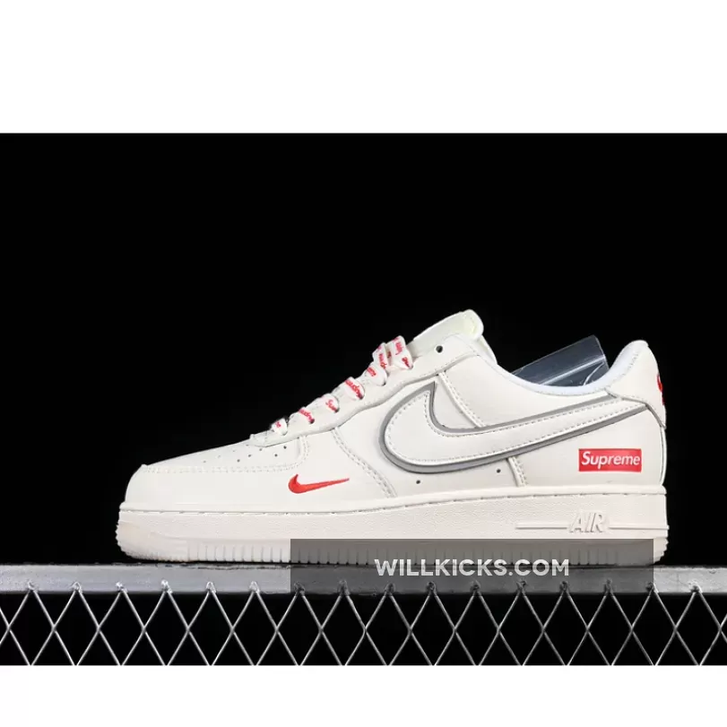 AIR FORCE 1 07 LOW SUPREME WHITE/GREY/RED