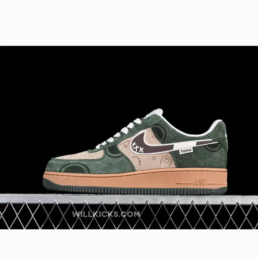 AIR FORCE 1 07 LOW SUPREME WHITE/GREEN/BROWN