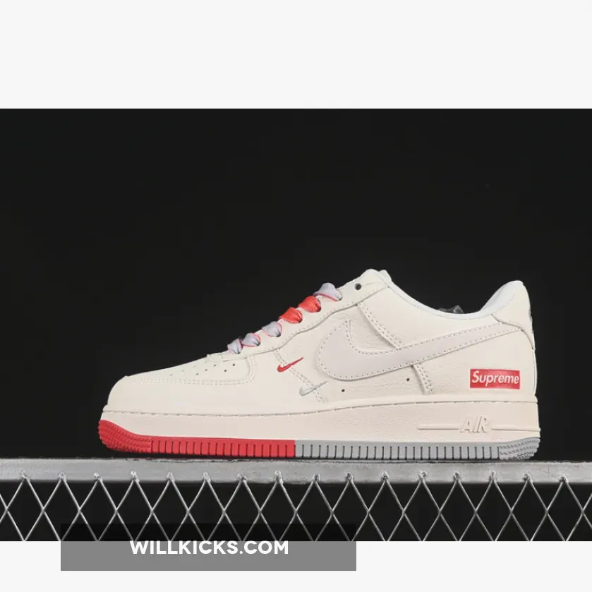 AIR FORCE 1 07 LOW SUPREME WHITE/GREY/RED