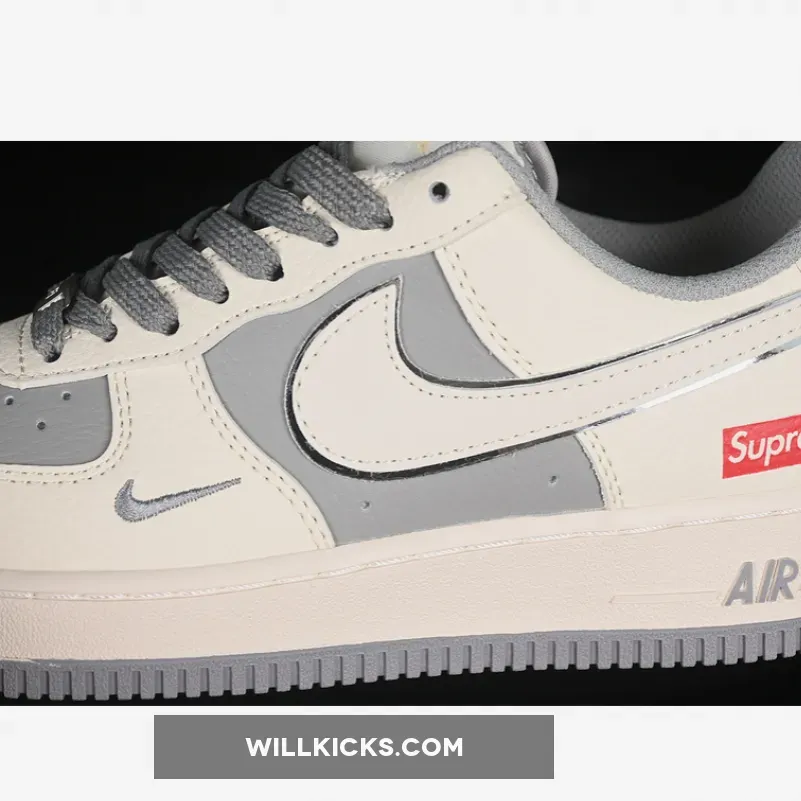 AIR FORCE 1 07 LOW SUPREME WHITE/GREY AIR FORCE 1 07 LOW SUPREME WHITE/GREY