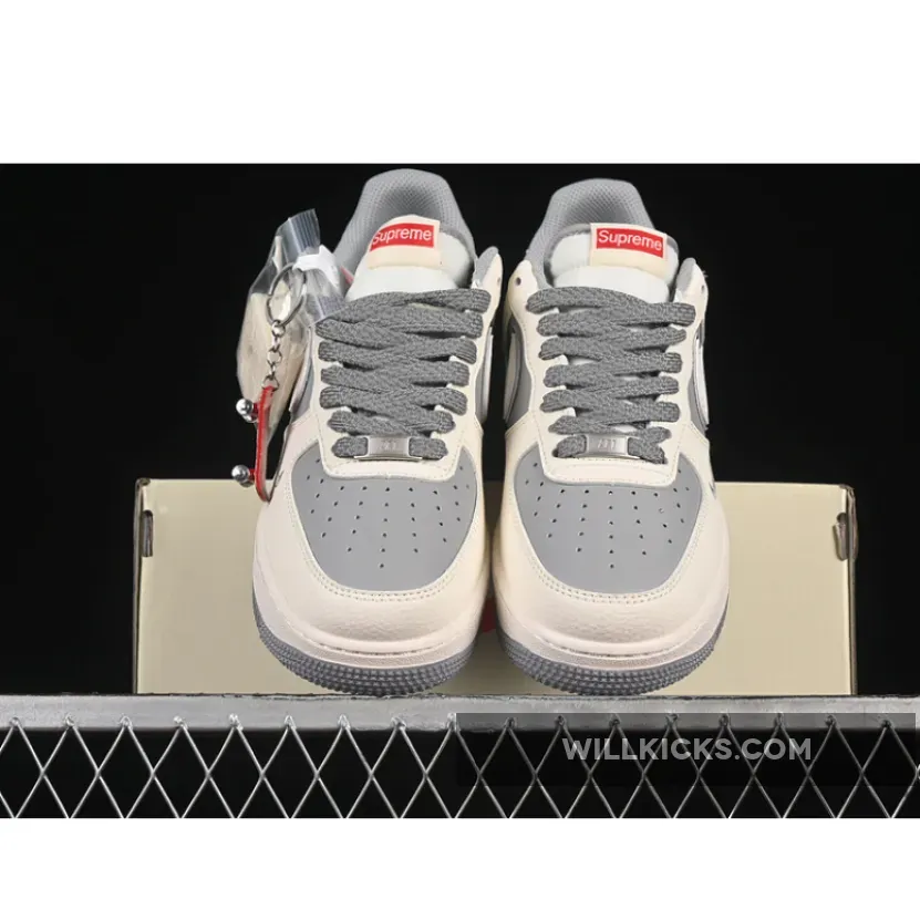 AIR FORCE 1 07 LOW SUPREME WHITE/GREY AIR FORCE 1 07 LOW SUPREME WHITE/GREY