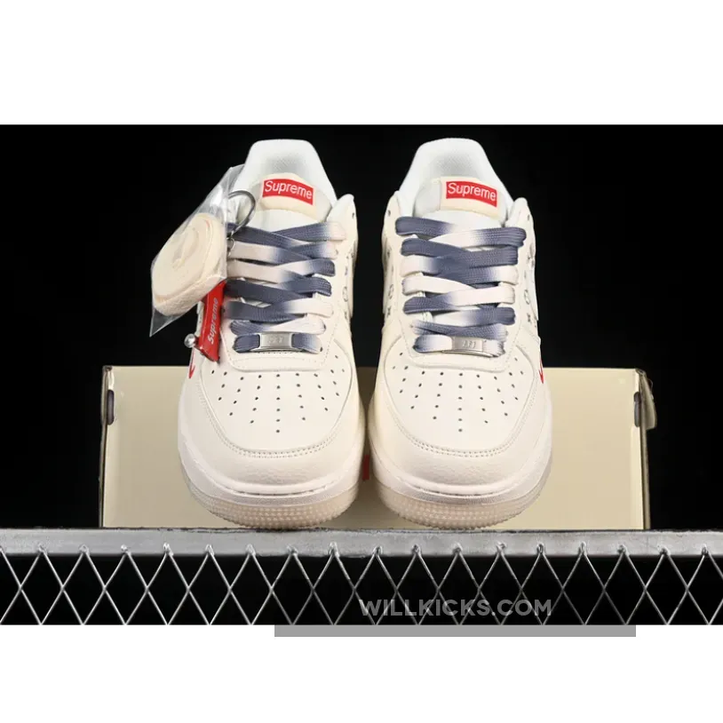 AIR FORCE 1 07 LOW SUPREME WHITE/GREY AIR FORCE 1 07 LOW SUPREME WHITE/GREY