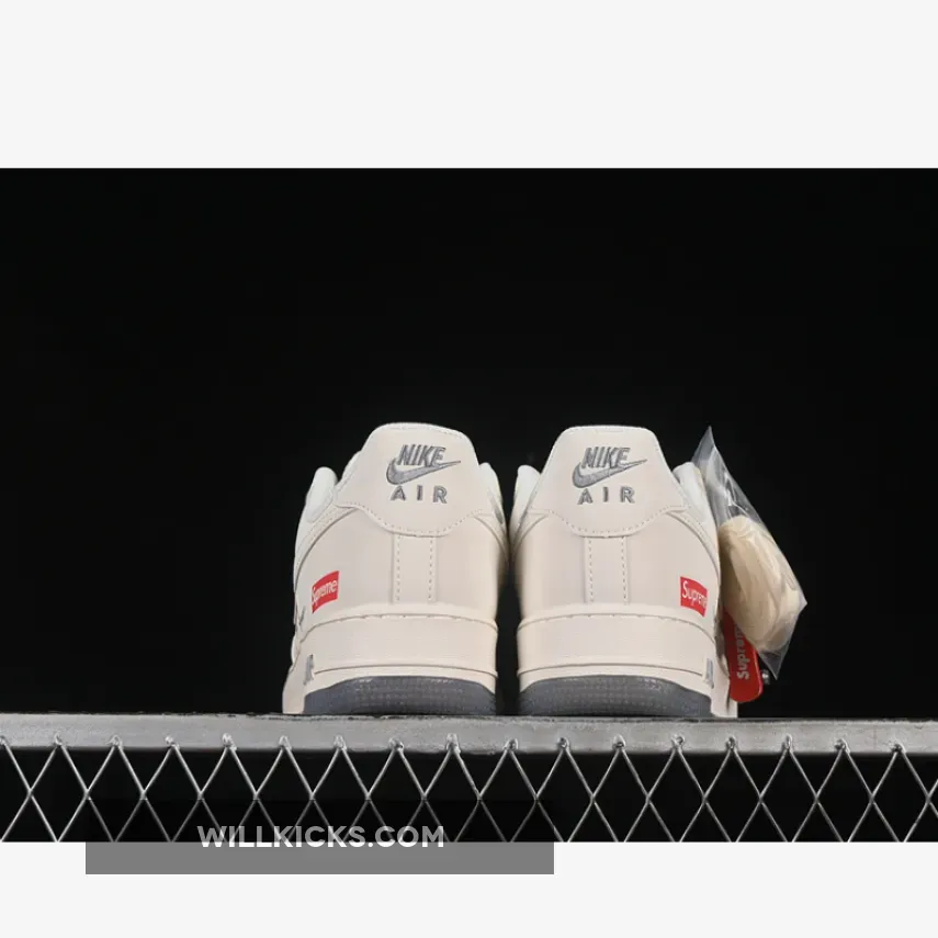 AIR FORCE 1 07 LOW SUPREME WHITE/GREY AIR FORCE 1 07 LOW SUPREME WHITE/GREY