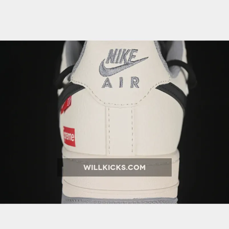 AIR FORCE 1 07 LOW SUPREME WHITE/GREY/BLACK AIR FORCE 1 07 LOW SUPREME WHITE/GREY/BLACK