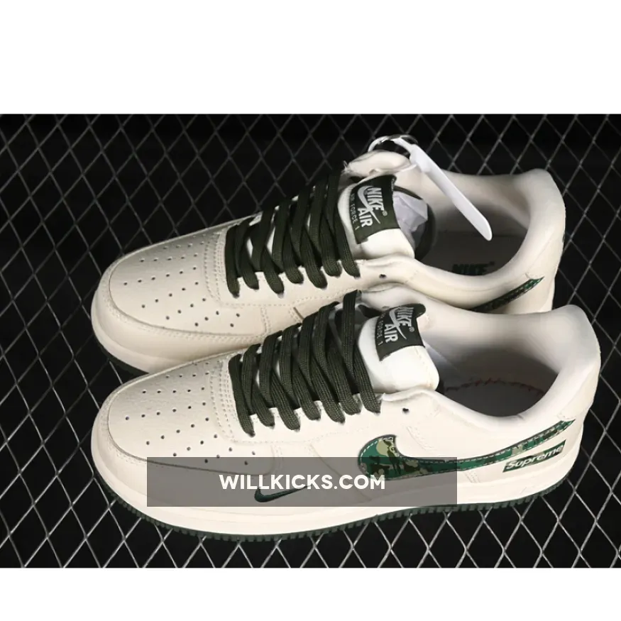 AIR FORCE 1 07 LOW SUPREME WHITE/GREEN AIR FORCE 1 07 LOW SUPREME WHITE/GREEN