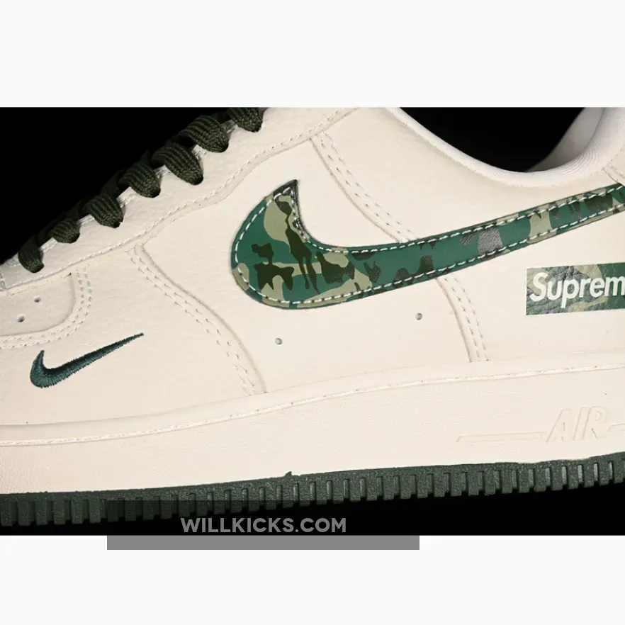 AIR FORCE 1 07 LOW SUPREME WHITE/GREEN AIR FORCE 1 07 LOW SUPREME WHITE/GREEN