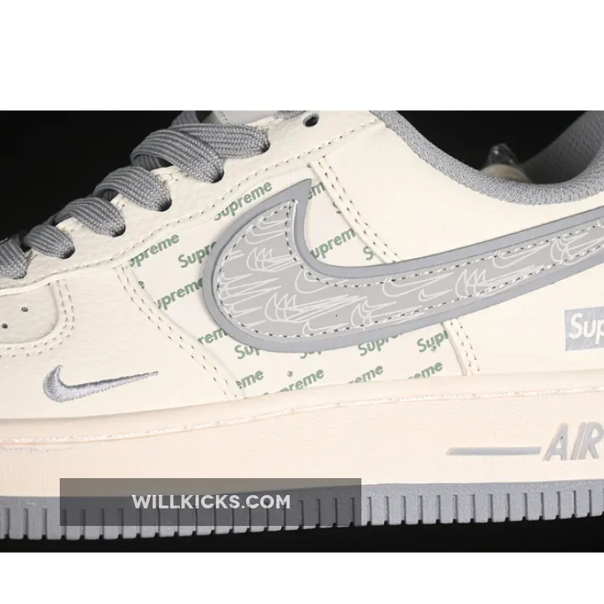 AIR FORCE 1 07 LOW SUPREME WHITE/GREY AIR FORCE 1 07 LOW SUPREME WHITE/GREY