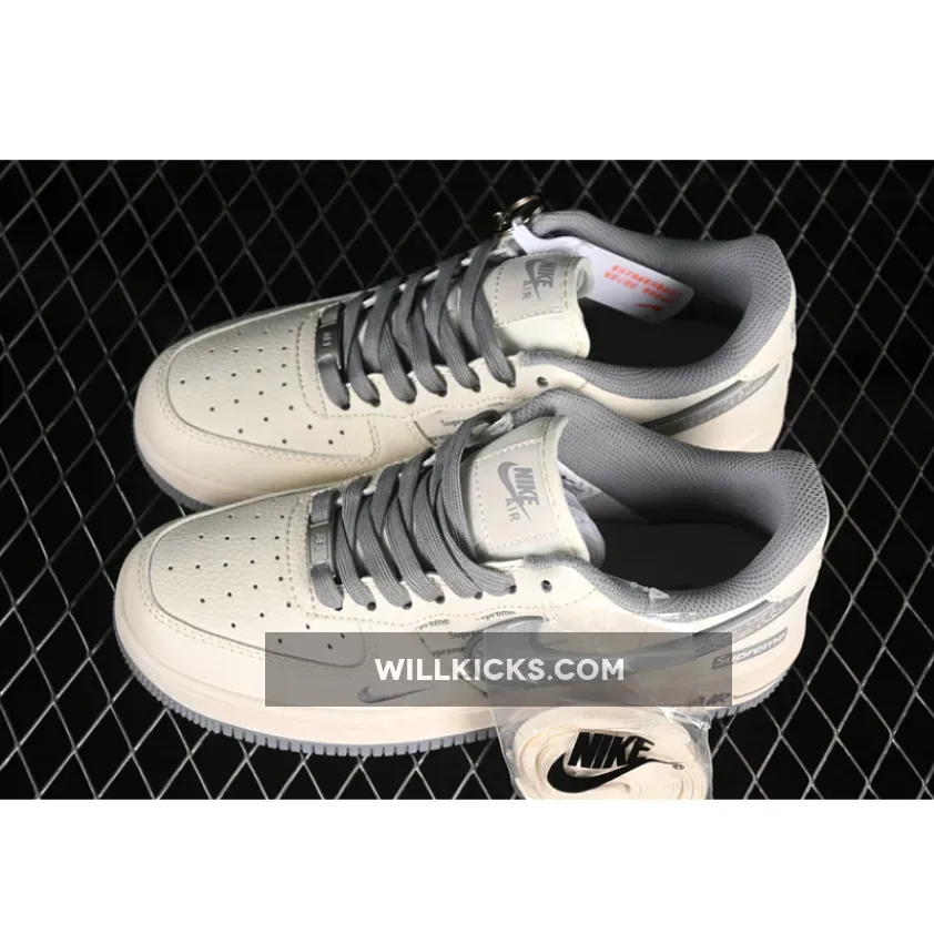 AIR FORCE 1 07 LOW SUPREME WHITE/GREY AIR FORCE 1 07 LOW SUPREME WHITE/GREY