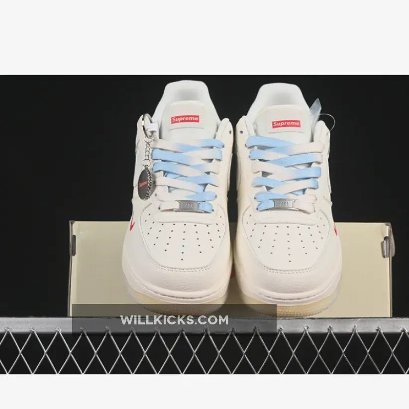 AIR FORCE 1 07 LOW SUPREME WHITE/BLUE AIR FORCE 1 07 LOW SUPREME WHITE/BLUE