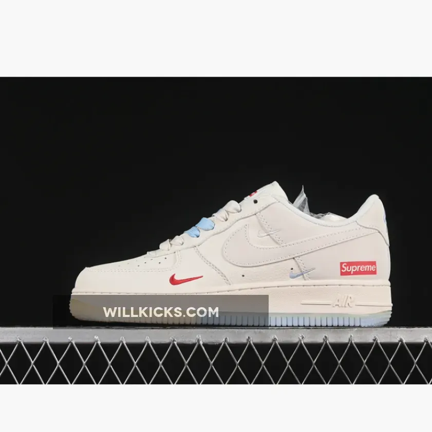 AIR FORCE 1 07 LOW SUPREME WHITE/BLUE AIR FORCE 1 07 LOW SUPREME WHITE/BLUE