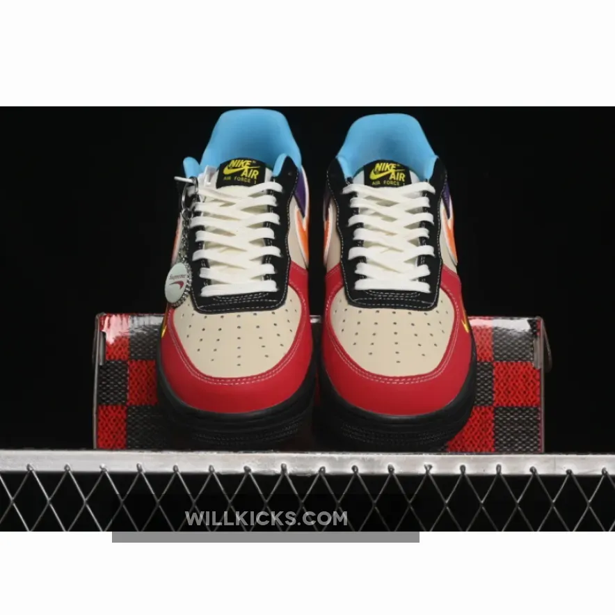 AIR FORCE 1 07 LOW SUPREME RED/YELLOW/PURPLE/BLACK AIR FORCE 1 07 LOW SUPREME RED/YELLOW/PURPLE/BLACK