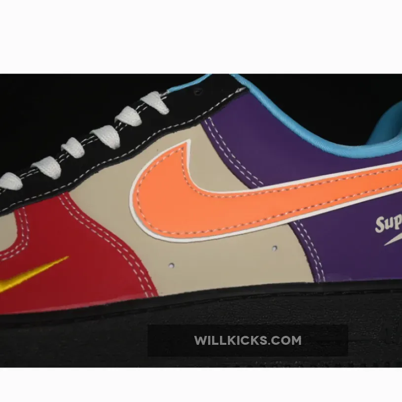 AIR FORCE 1 07 LOW SUPREME RED/YELLOW/PURPLE/BLACK AIR FORCE 1 07 LOW SUPREME RED/YELLOW/PURPLE/BLACK