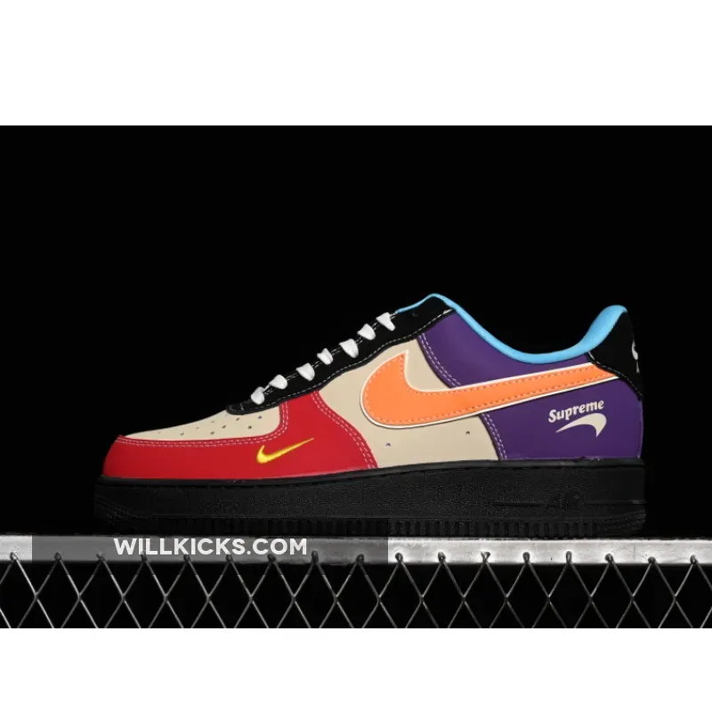 AIR FORCE 1 07 LOW SUPREME RED/YELLOW/PURPLE/BLACK AIR FORCE 1 07 LOW SUPREME RED/YELLOW/PURPLE/BLACK