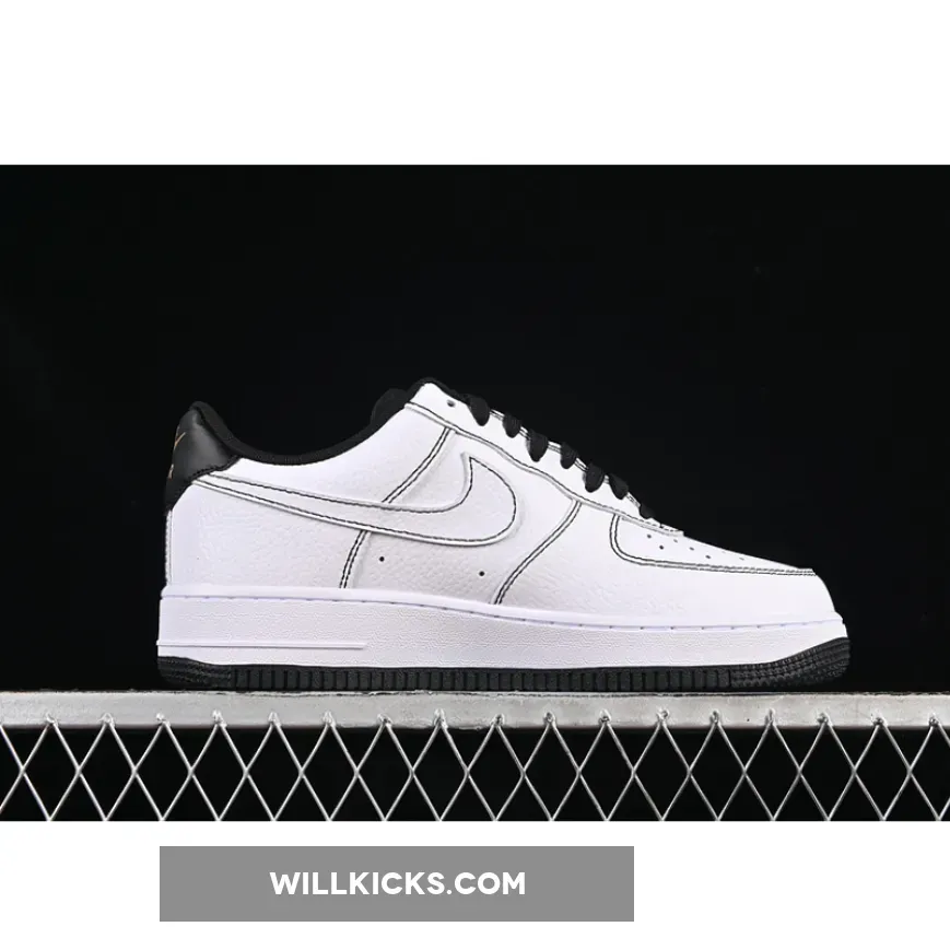 AIR FORCE 1 07 LOW WHITE/BLACK/GOLD AIR FORCE 1 07 LOW WHITE/BLACK/GOLD