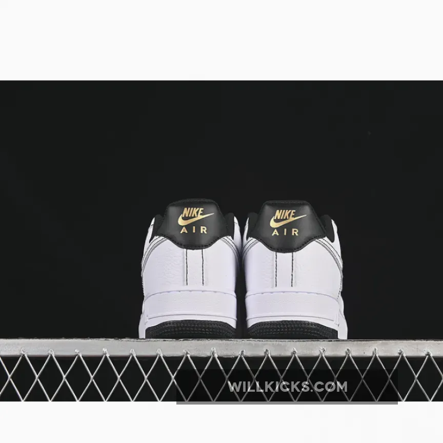 AIR FORCE 1 07 LOW WHITE/BLACK/GOLD AIR FORCE 1 07 LOW WHITE/BLACK/GOLD