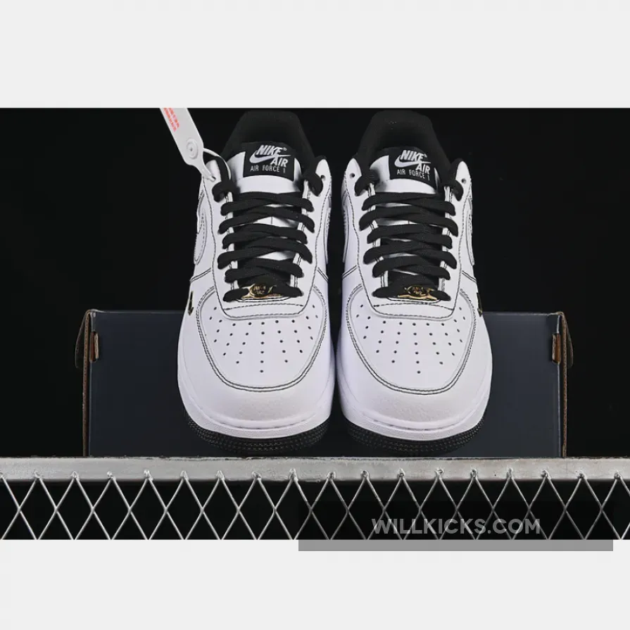 AIR FORCE 1 07 LOW WHITE/BLACK/GOLD AIR FORCE 1 07 LOW WHITE/BLACK/GOLD