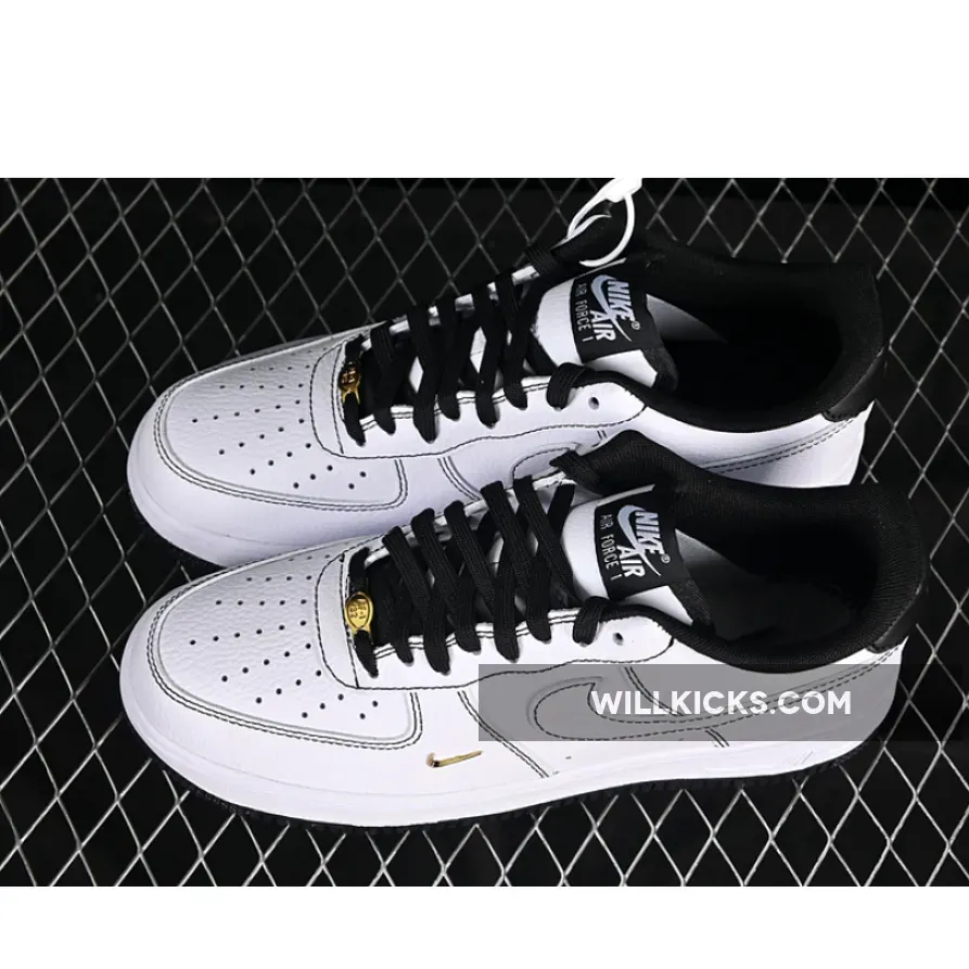 AIR FORCE 1 07 LOW WHITE/BLACK/GOLD AIR FORCE 1 07 LOW WHITE/BLACK/GOLD
