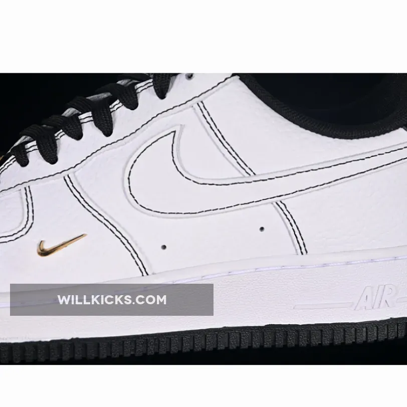 AIR FORCE 1 07 LOW WHITE/BLACK/GOLD AIR FORCE 1 07 LOW WHITE/BLACK/GOLD