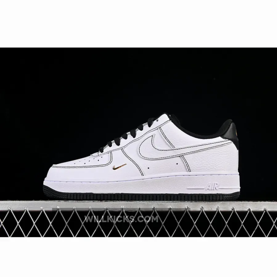AIR FORCE 1 07 LOW WHITE/BLACK/GOLD AIR FORCE 1 07 LOW WHITE/BLACK/GOLD
