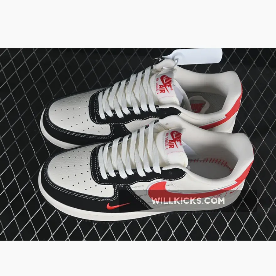 AIR FORCE 1 07 LOW WHITE/BLACK/RED AIR FORCE 1 07 LOW WHITE/BLACK/RED