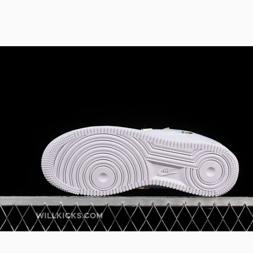 AIR FORCE 1 07 LOW WHITE/BLUE/GOLD AIR FORCE 1 07 LOW WHITE/BLUE/GOLD