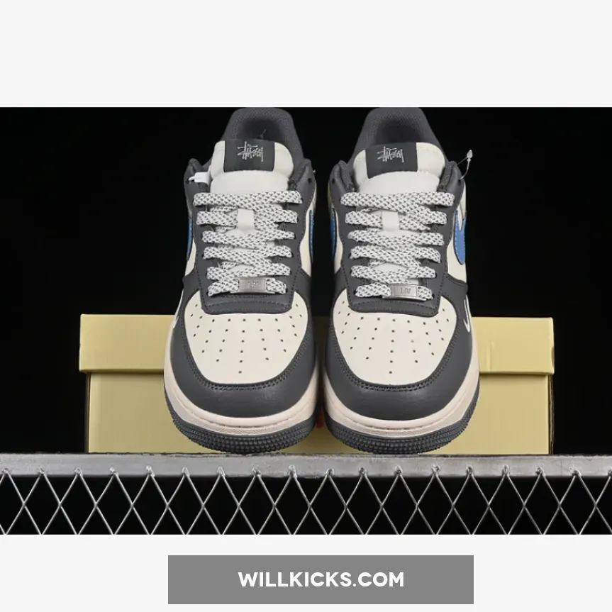 AIR FORCE 1 07 LOW WHITE/BLUE/GREY AIR FORCE 1 07 LOW WHITE/BLUE/GREY