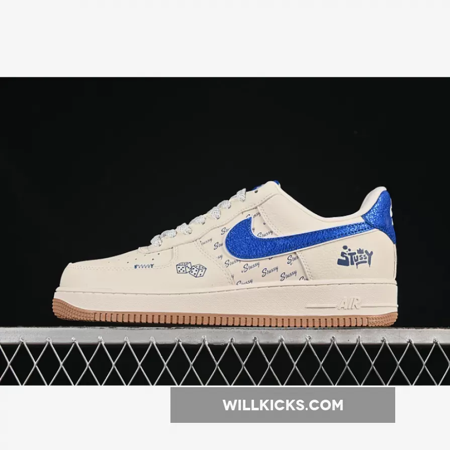 AIR FORCE 1 07 LOW WHITE/BLUE/GREY AIR FORCE 1 07 LOW WHITE/BLUE/GREY