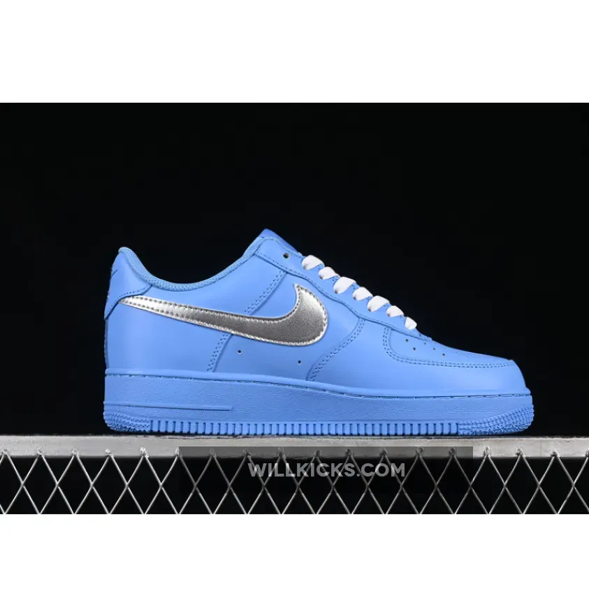 AIR FORCE 1 07 LOW WHITE/BLUE/SILVER AIR FORCE 1 07 LOW WHITE/BLUE/SILVER