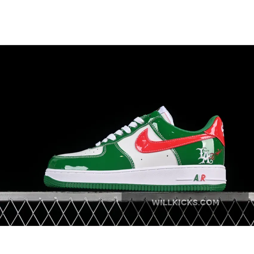 AIR FORCE 1 07 LOW WHITE/CLASSIC GREEN-VARSITY RED