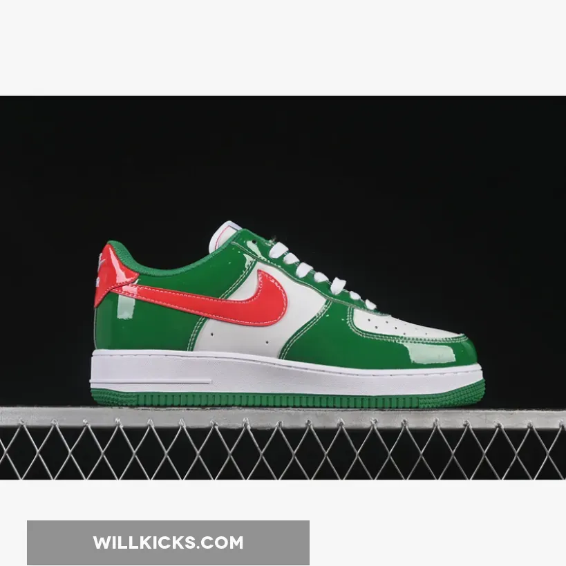 AIR FORCE 1 07 LOW WHITE/CLASSIC GREEN-VARSITY RED AIR FORCE 1 07 LOW WHITE/CLASSIC GREEN-VARSITY RED