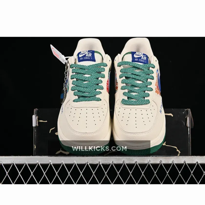AIR FORCE 1 07 LOW WHITE/GREEN/BLUE AIR FORCE 1 07 LOW WHITE/GREEN/BLUE