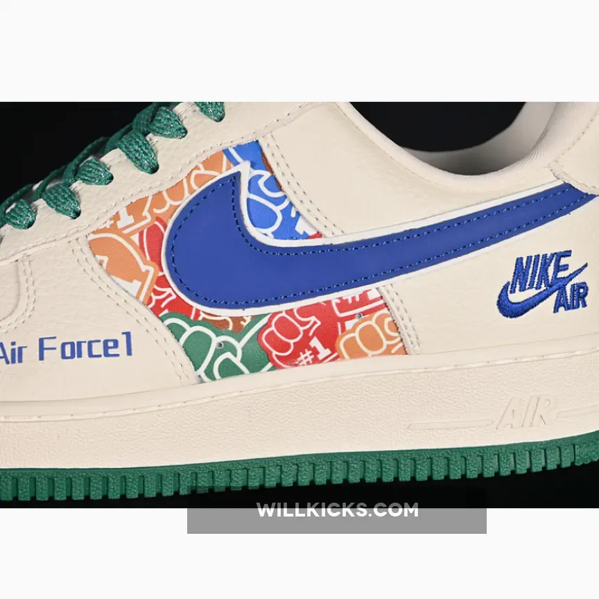 AIR FORCE 1 07 LOW WHITE/GREEN/BLUE AIR FORCE 1 07 LOW WHITE/GREEN/BLUE