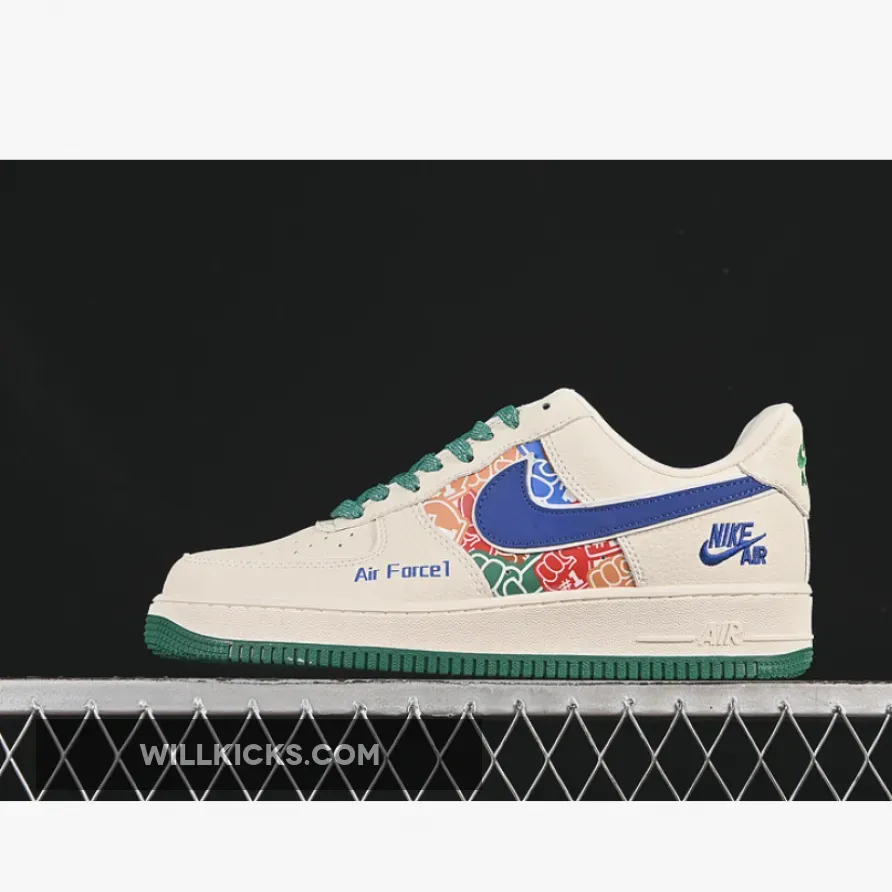 AIR FORCE 1 07 LOW WHITE/GREEN/BLUE AIR FORCE 1 07 LOW WHITE/GREEN/BLUE