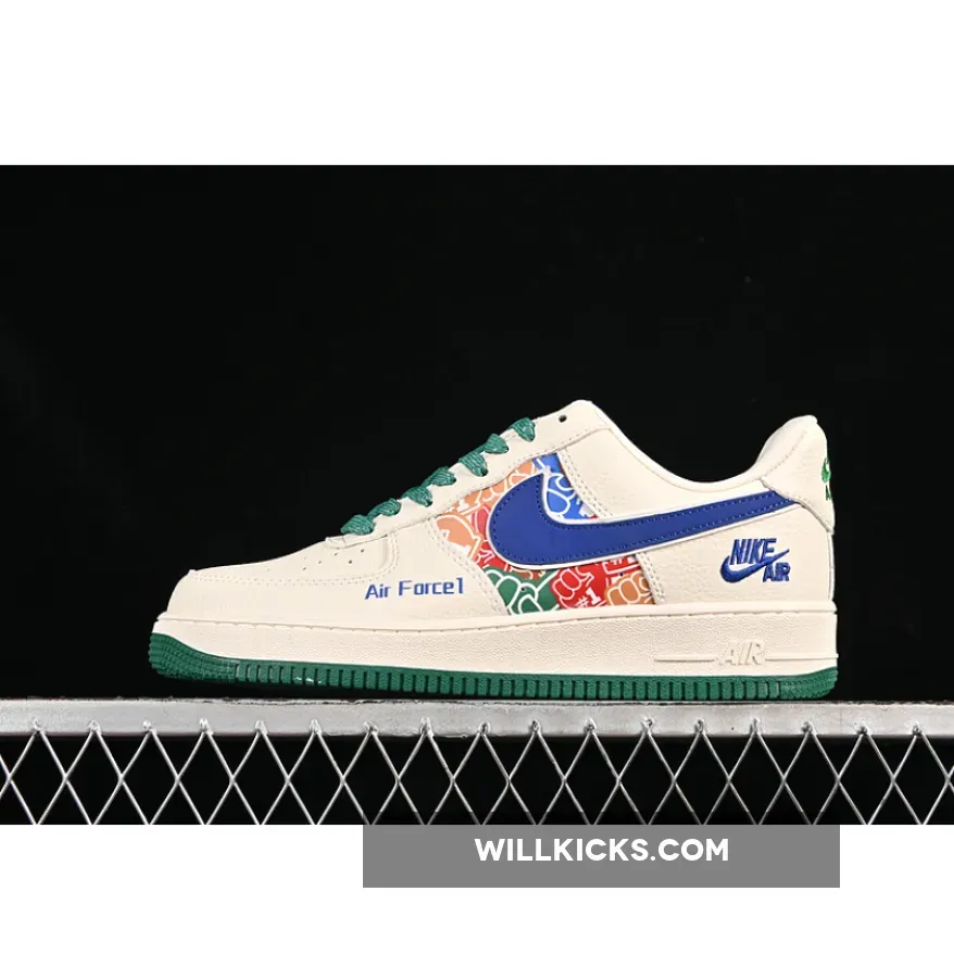 AIR FORCE 1 07 LOW WHITE/GREEN/BLUE AIR FORCE 1 07 LOW WHITE/GREEN/BLUE
