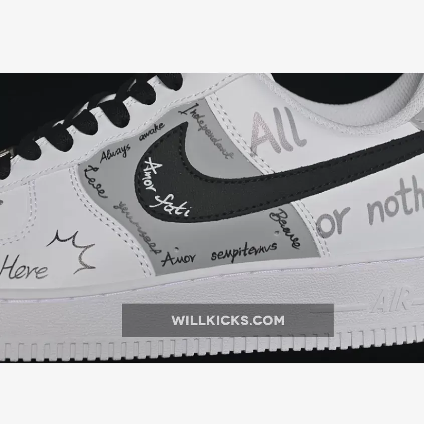 AIR FORCE 1 07 LOW WHITE/GREY/BLACK AIR FORCE 1 07 LOW WHITE/GREY/BLACK
