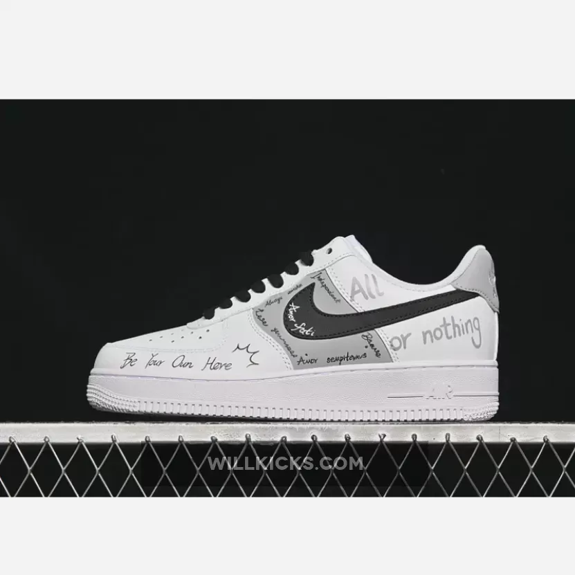 AIR FORCE 1 07 LOW WHITE/GREY/BLACK AIR FORCE 1 07 LOW WHITE/GREY/BLACK