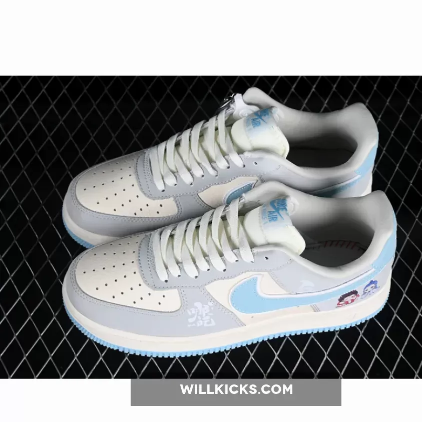 AIR FORCE 1 07 LOW WHITE/GREY/BLUE AIR FORCE 1 07 LOW WHITE/GREY/BLUE