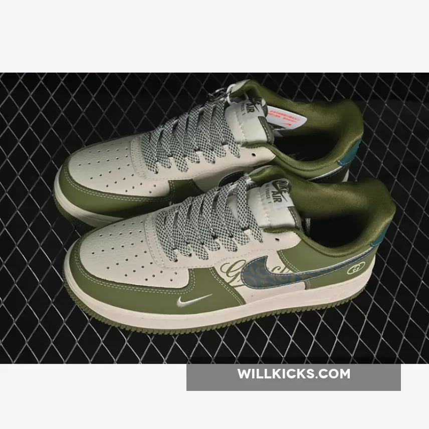AIR FORCE 1 07 LOW WHITE/GREY/GREEN AIR FORCE 1 07 LOW WHITE/GREY/GREEN