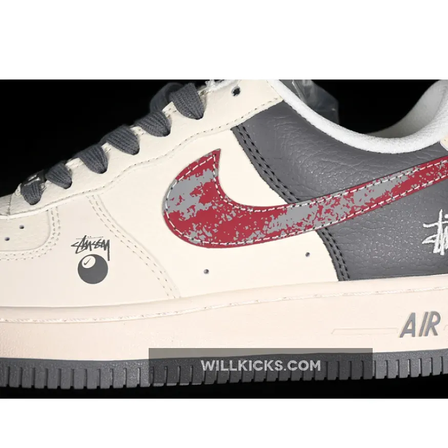 AIR FORCE 1 07 LOW WHITE/GREY/RED AIR FORCE 1 07 LOW WHITE/GREY/RED