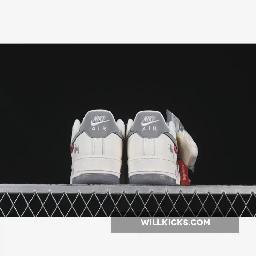 AIR FORCE 1 07 LOW WHITE/GREY/RED AIR FORCE 1 07 LOW WHITE/GREY/RED