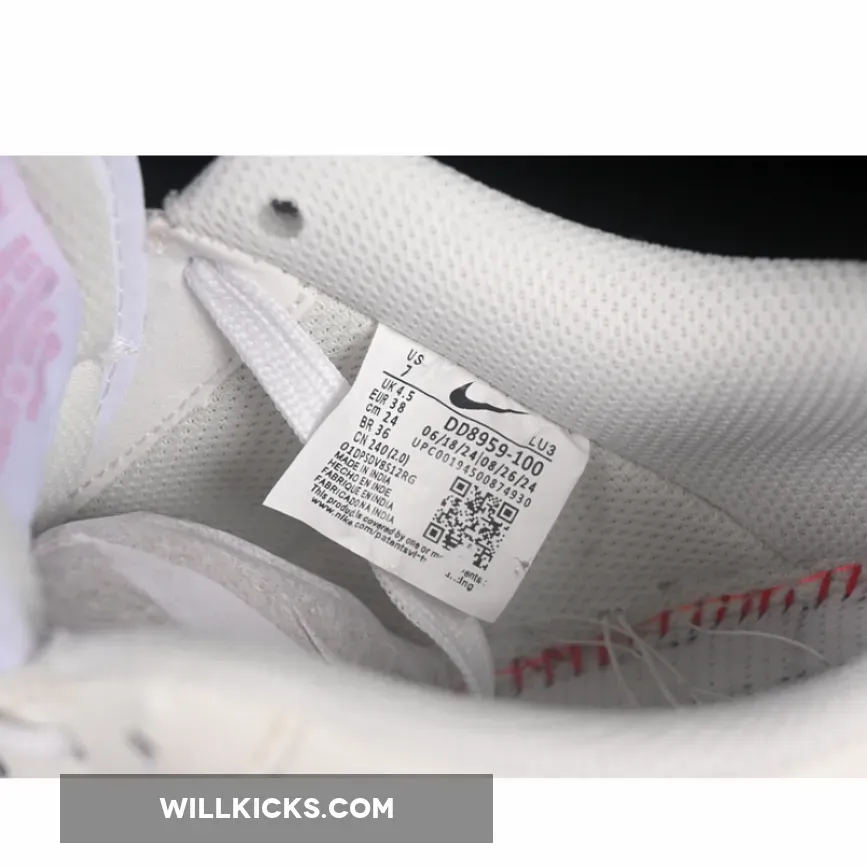 AIR FORCE 1 07 LOW WHITE/PINK AIR FORCE 1 07 LOW WHITE/PINK