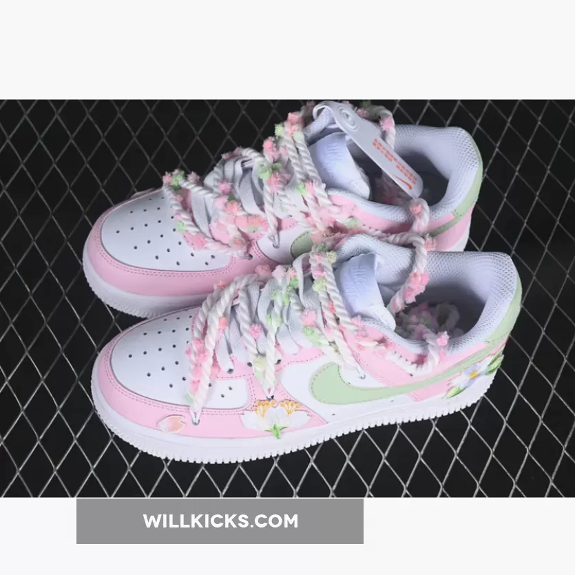 AIR FORCE 1 07 LOW WHITE/PINK/GREEN AIR FORCE 1 07 LOW WHITE/PINK/GREEN