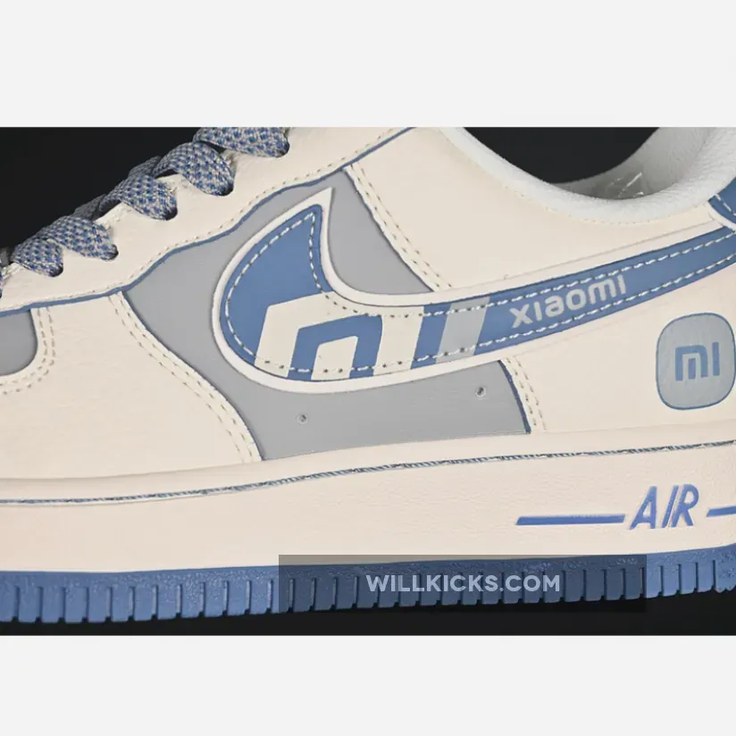 AIR FORCE 1 07 LOW YU7 WHITE/GREY/BLUE AIR FORCE 1 07 LOW YU7 WHITE/GREY/BLUE