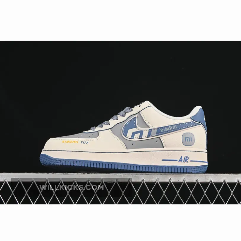 AIR FORCE 1 07 LOW YU7 WHITE/GREY/BLUE AIR FORCE 1 07 LOW YU7 WHITE/GREY/BLUE