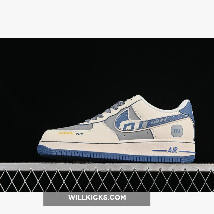 AIR FORCE 1 07 LOW YU7 WHITE/GREY/BLUE AIR FORCE 1 07 LOW YU7 WHITE/GREY/BLUE