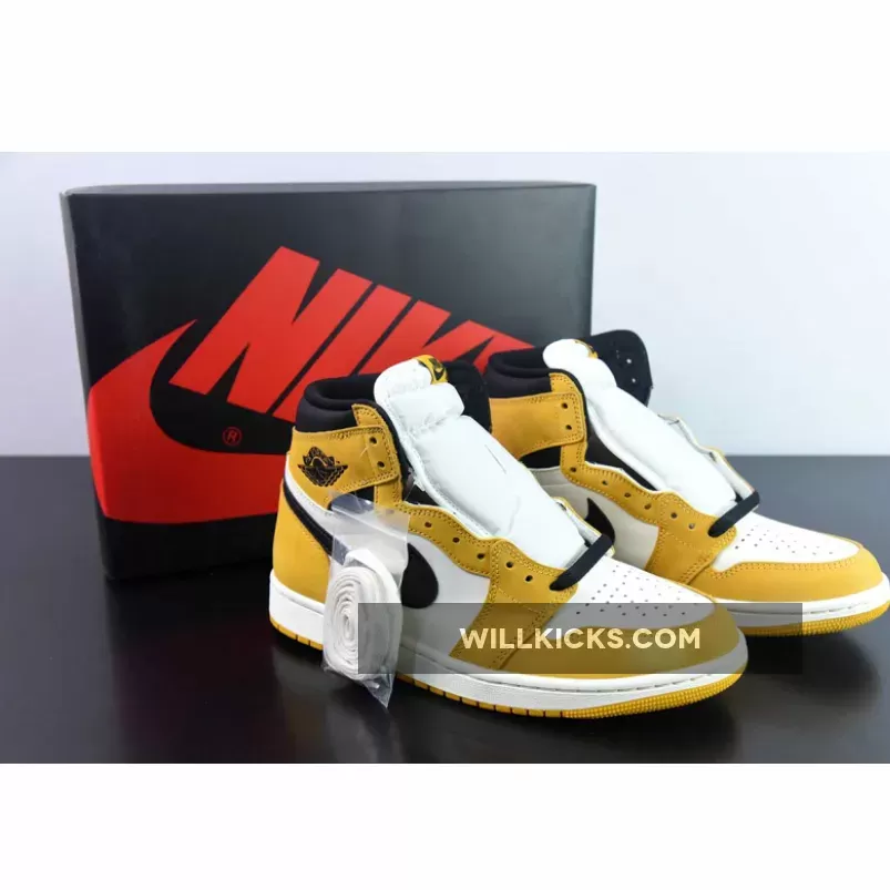 Air Jordan 1 High OG Yellow Ochre/Black-Sail