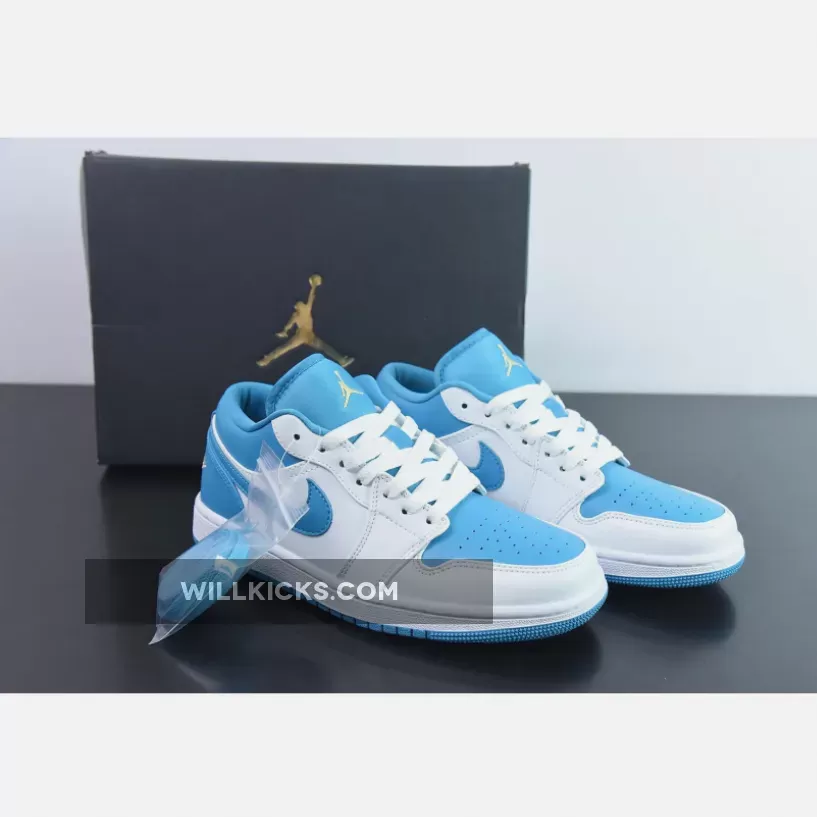 Air Jordan 1 Low Aquatone/Celestial Gold-White 553560-174