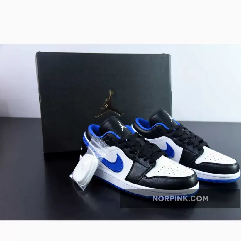 Air Jordan 1 Low Black/White-Game Royal Restock